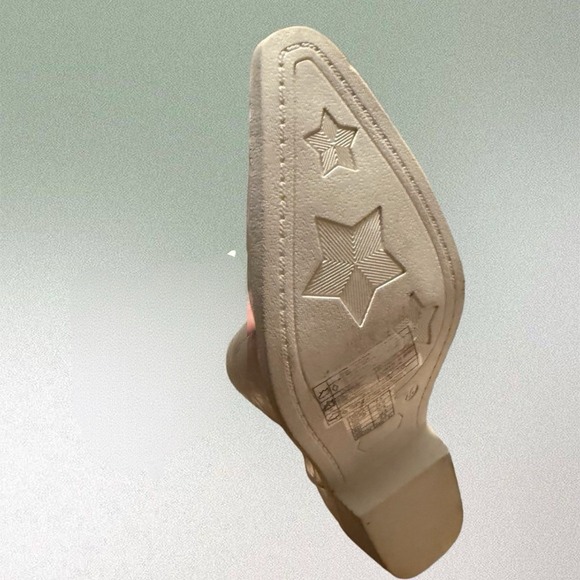 Forever 21 White Faux Croc Cowboy Boots Knee High Western Style Women's Size 7.5 - Picture 5 of 5